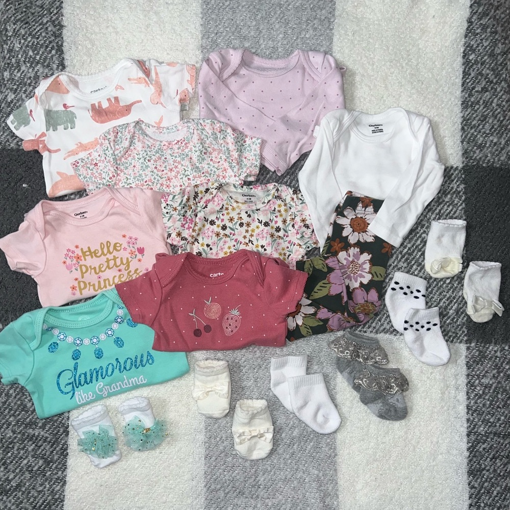 0-3 Months Baby Girl Clothes Bundle